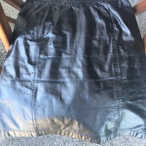 Vintage black leather skirt